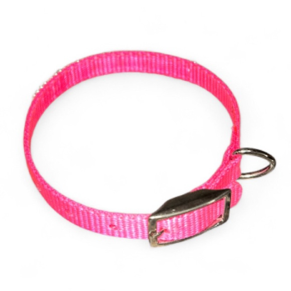 Pink Rhinestone Small Dog Collar - Picture 4 of 4